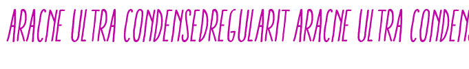 Aracne Ultra CondensedRegularIt Aracne Ultra Condensed Regular Italic